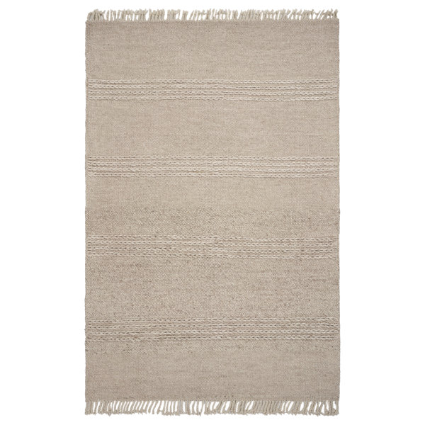Gracie Oaks Hogan Cable Knit Hand Woven Wool Beige Area Rug Wayfair