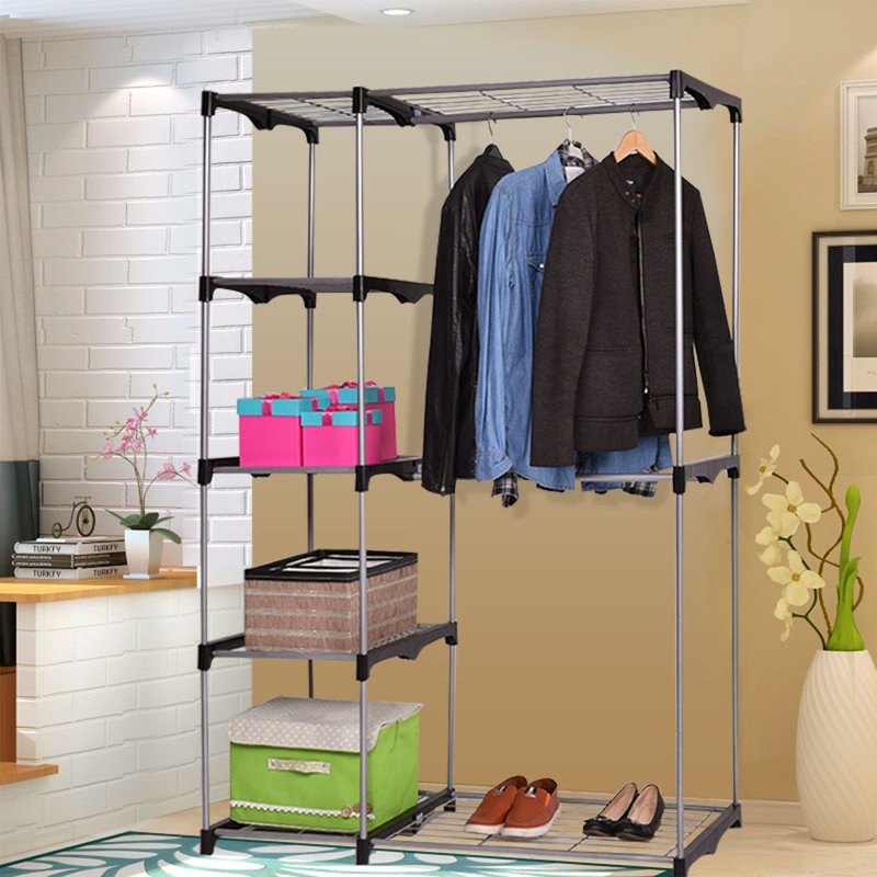 Rebrilliant Carly 46 1 W Double Rod Portable Closet Organizer