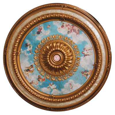 Cherub Sky Round Chandelier Ceiling Medallion Art Frame Direct Chandelier Ceiling Medallion Art Frame