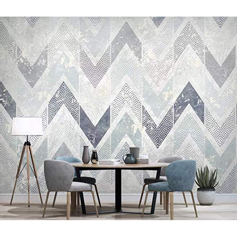 Wrought Studio Millar Chevron Stripe Nordic Textile Texture Wall