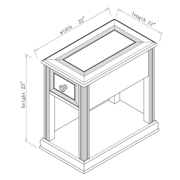 Canora Grey Rutledge End Table With Storage Reviews Wayfair