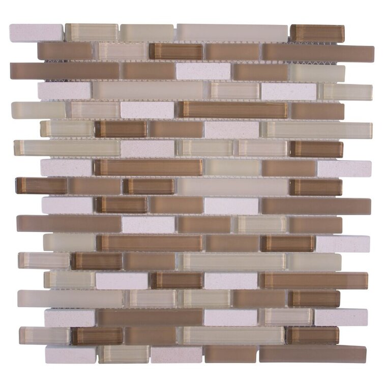 Victory 1" x 2" Glass Linear Mosaic Tile