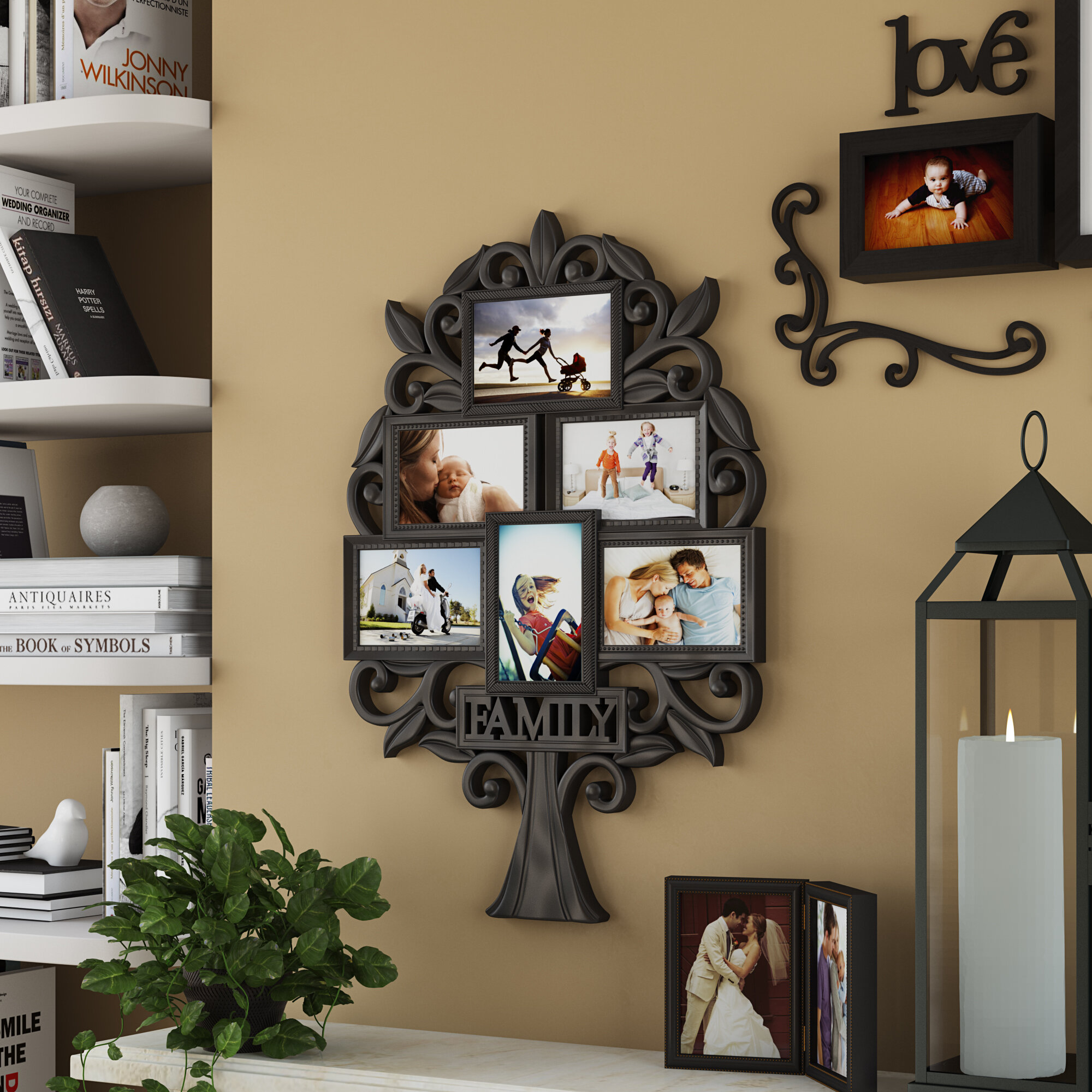 family tree picture frame display