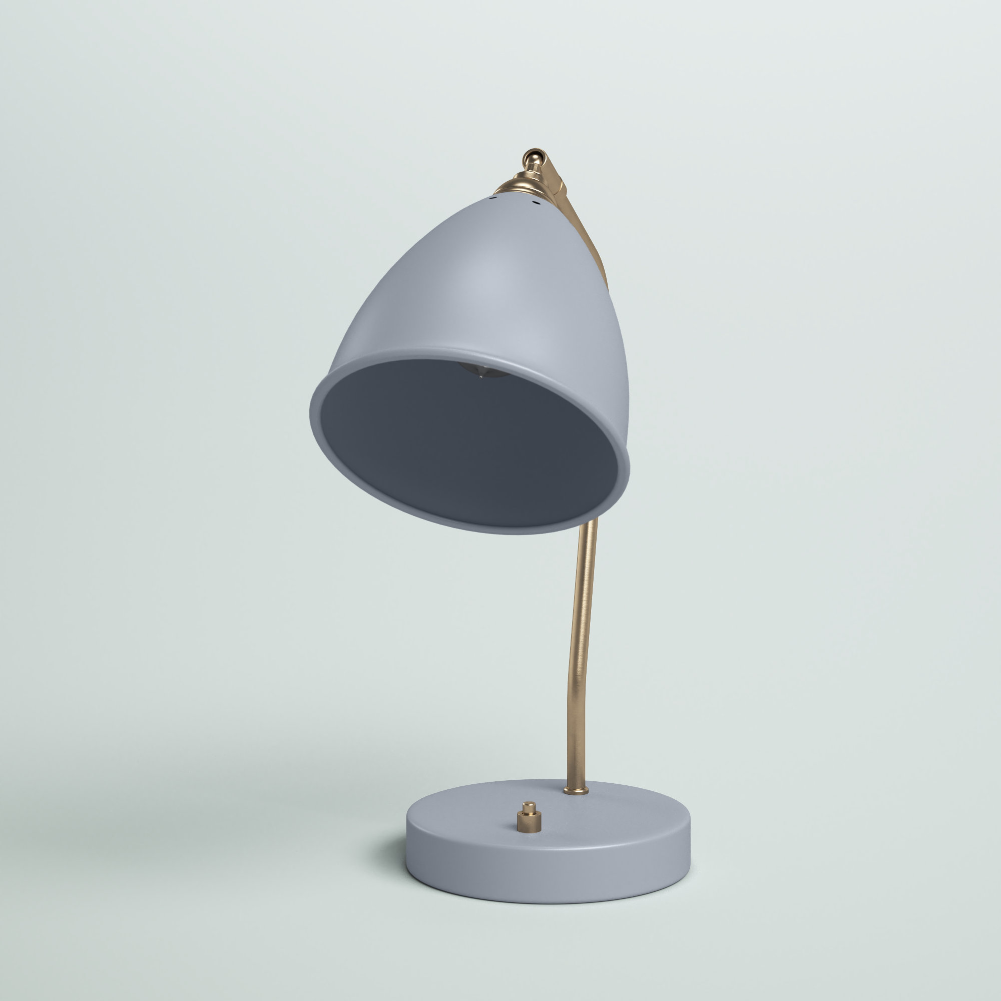 grey metal desk lamp