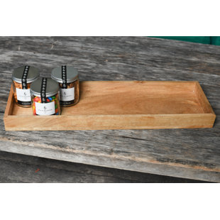 long narrow wooden tray