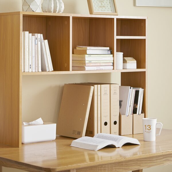 kids desk with bookshelf