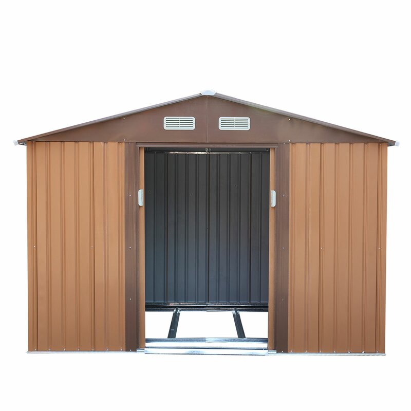 Jaxpety Outdoor Metal Storage Shed | Wayfair.ca