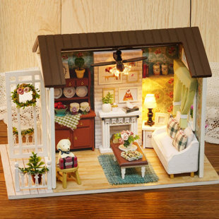 1:24 HALF Scale Miniature Three Fold Screen For Doll House Finished in gold 