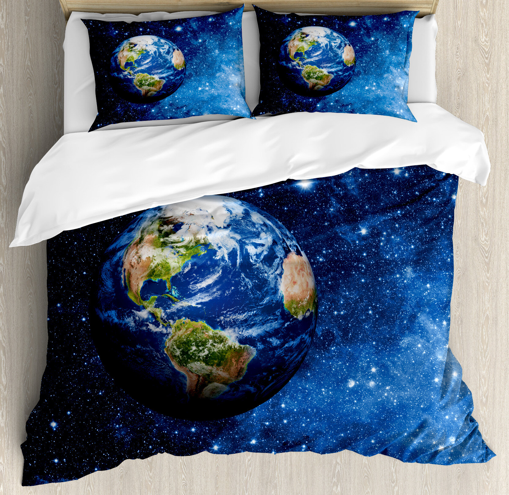 East Urban Home Space Outer View Of Planet Earth In Solar System