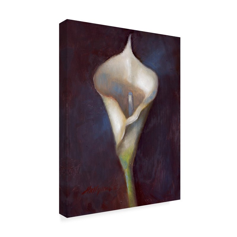 Trademark Art Calla Lily White Acrylic Painting Print On Wrapped