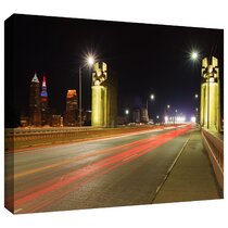 ArtWall Cody York Cleveland Pano 1 Unwrapped Canvas Artwork 16 by 40-Inch Holds 12 by 36-Inch Image 