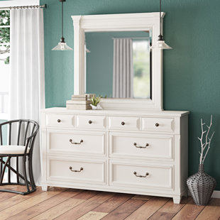 Randolph 6 Drawer Dresser with Mirror by Beachcrest Home