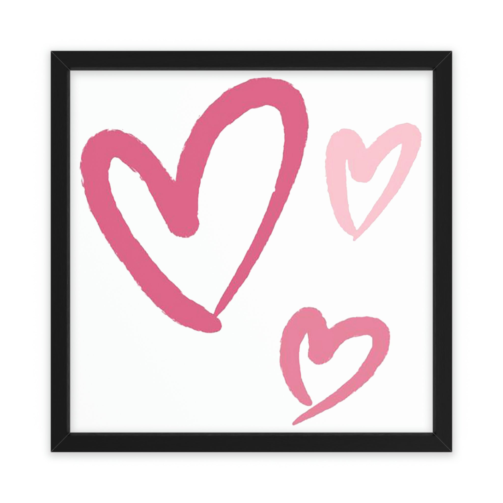 The Holiday Aisle® Hearts - Picture Frame Illustration | Wayfair