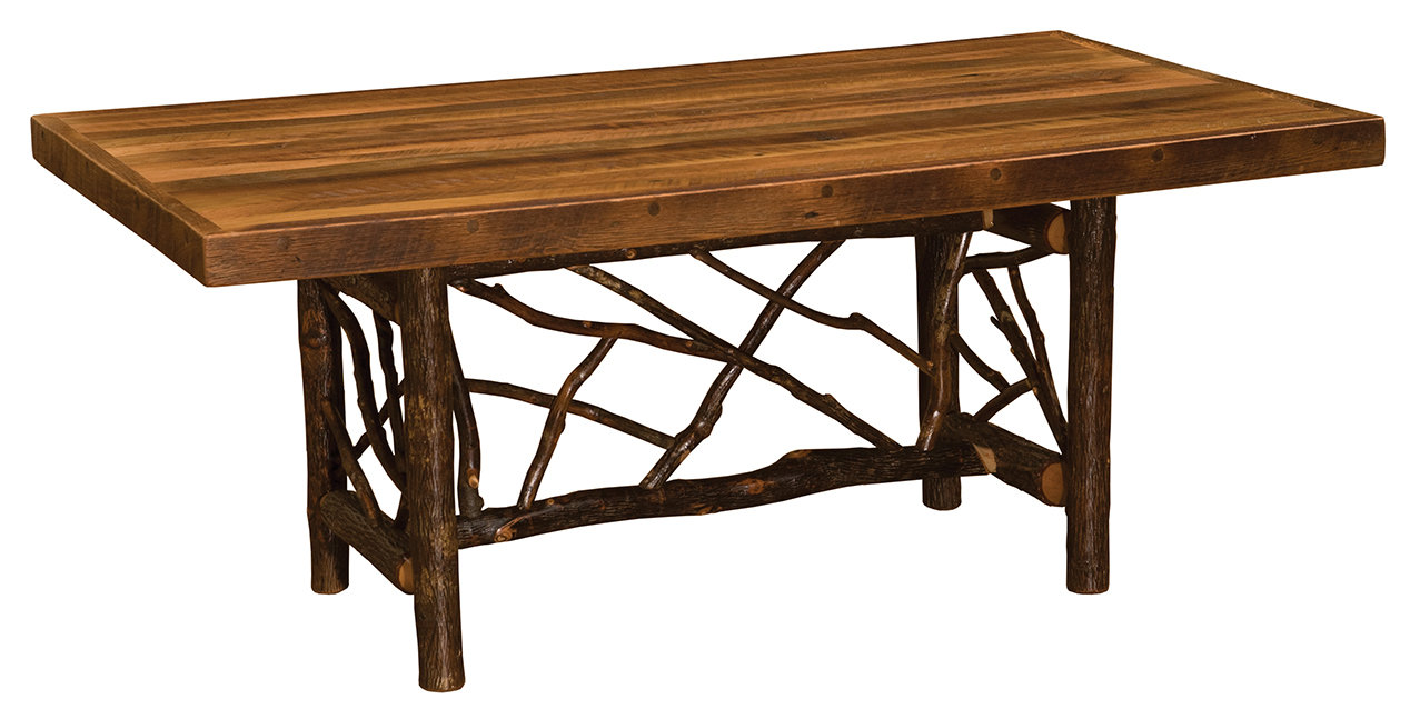 Fireside Lodge Hickory Twig Log Dining Table & Reviews | Wayfair Fireside Lodge Hickory Twig Log Dining Table & Reviews | Wayfair