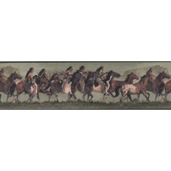 Millwood Pines Cho Horses 15 L X 7 W Wallpaper Border Wayfair