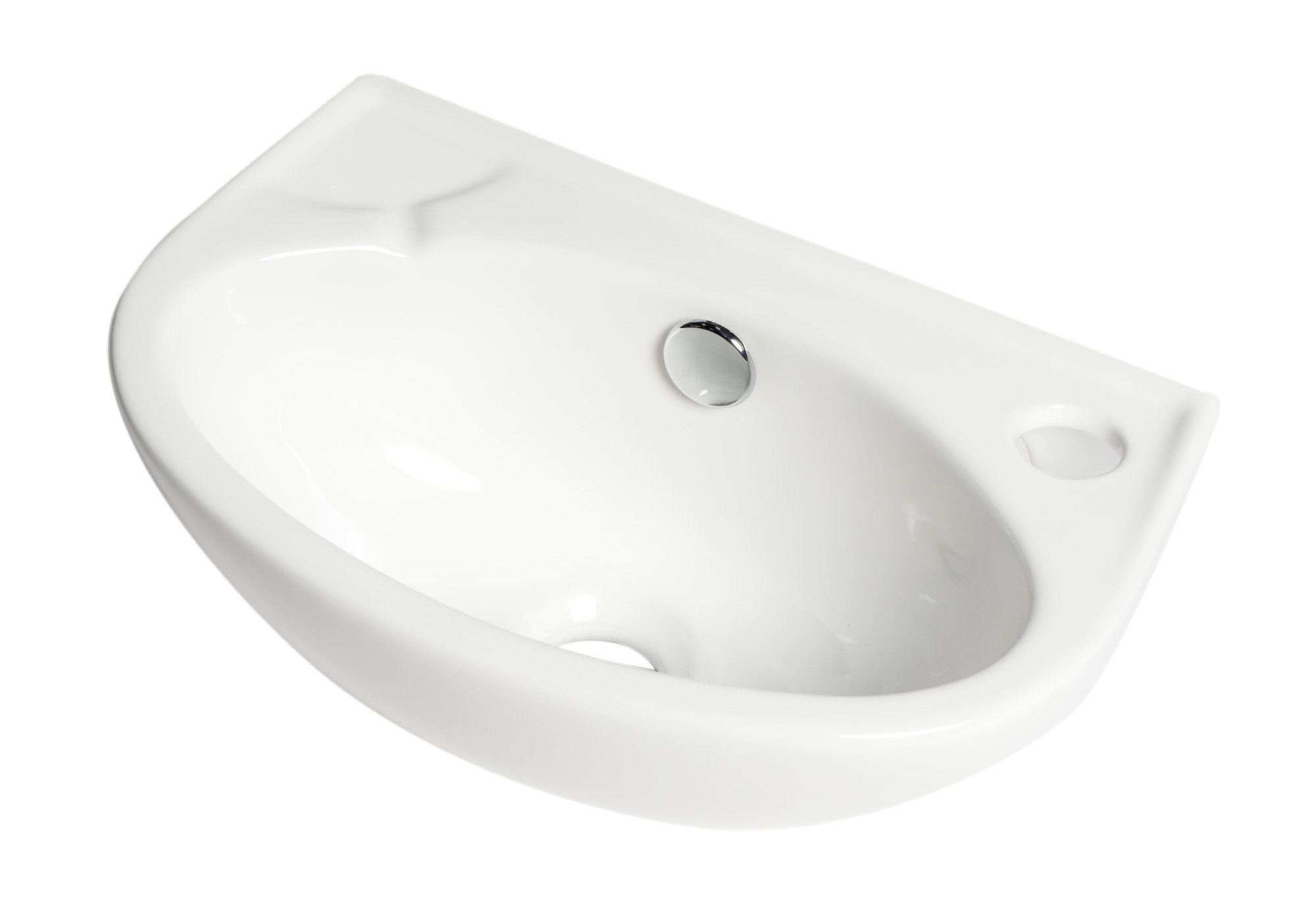 Alfi Brand White Porcelain Oval Wall Mount Bathroom Sink with Overflow ...