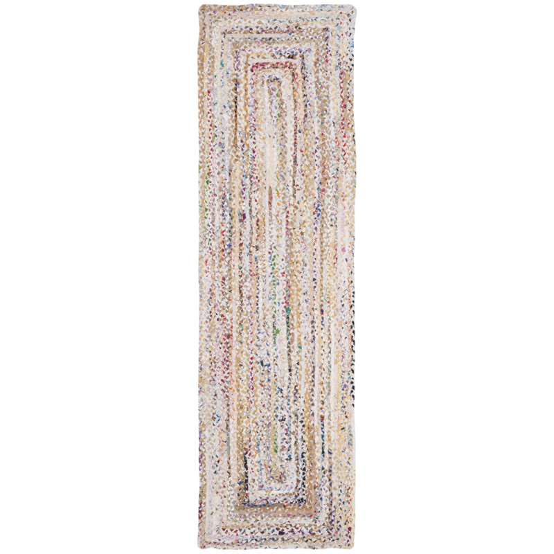 Bungalow Rose Hurst Hand Braided Cotton Multicolor Area Rug Bungalow Rose Hurst Hand Braided Cotton