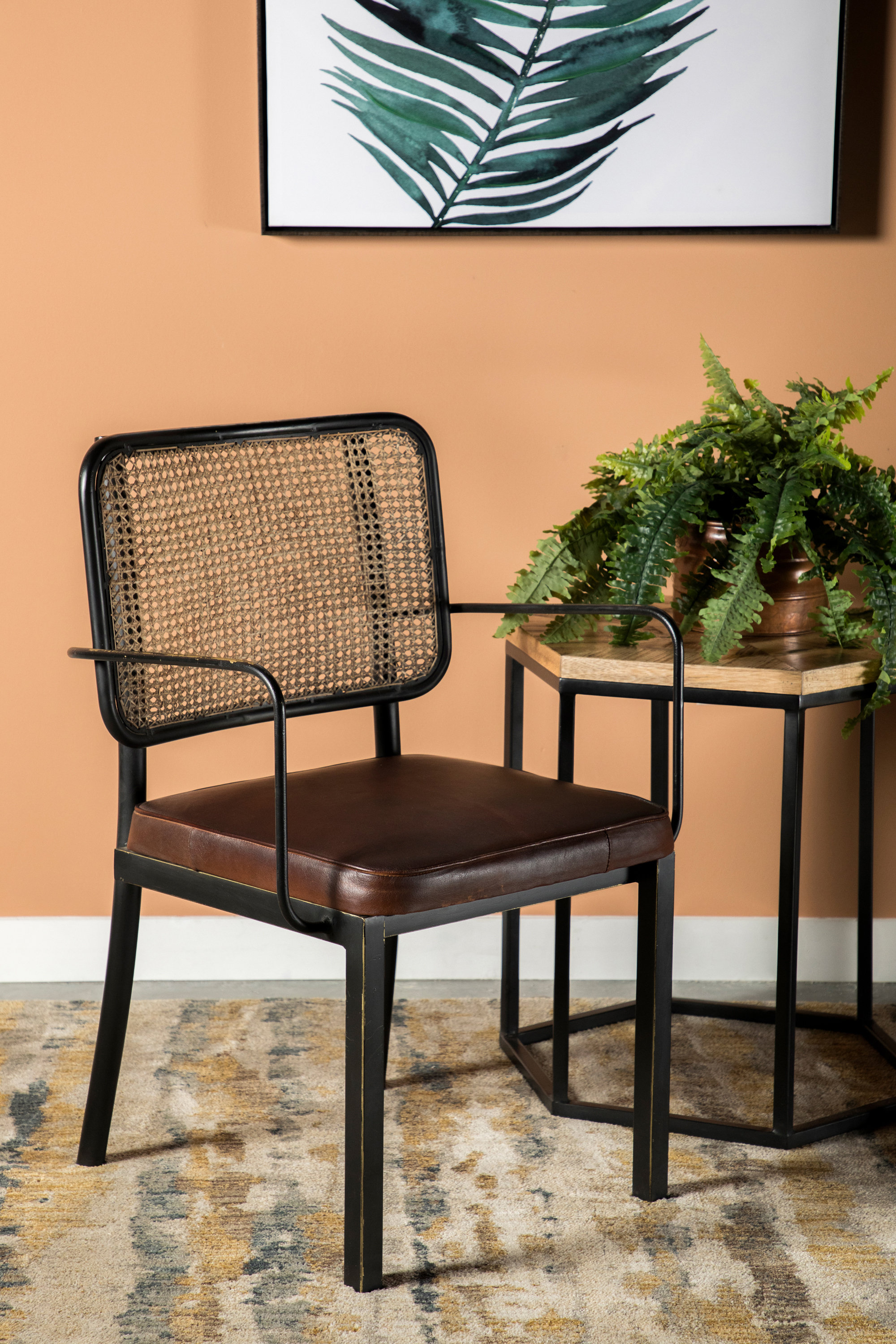 17 Stories Sehrazat 23'' Wide Leather Match Armchair | Wayfair