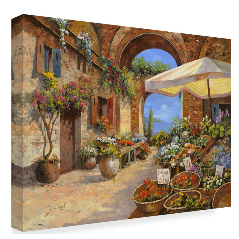 Trademark Art Il Mercato Del Lago Acrylic Painting Print On Wrapped Canvas Wayfair