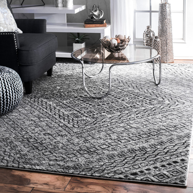 Bungalow Rose Sacramento Dark Gray Area Rug Reviews Wayfair Bungalow Rose Sacramento Dark Gray Area
