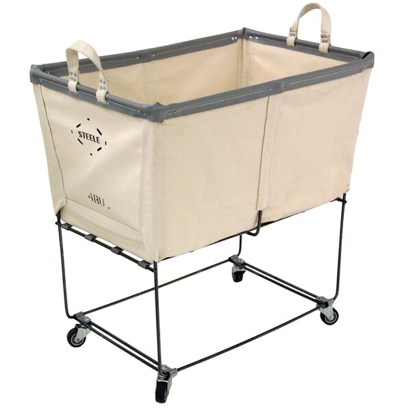 steele laundry basket on wheels