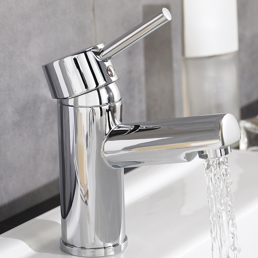 Free Waste Kartell Modern Bathroom Chrome Sink Taps Brass Lever Mono Basin Mixer Tap 
