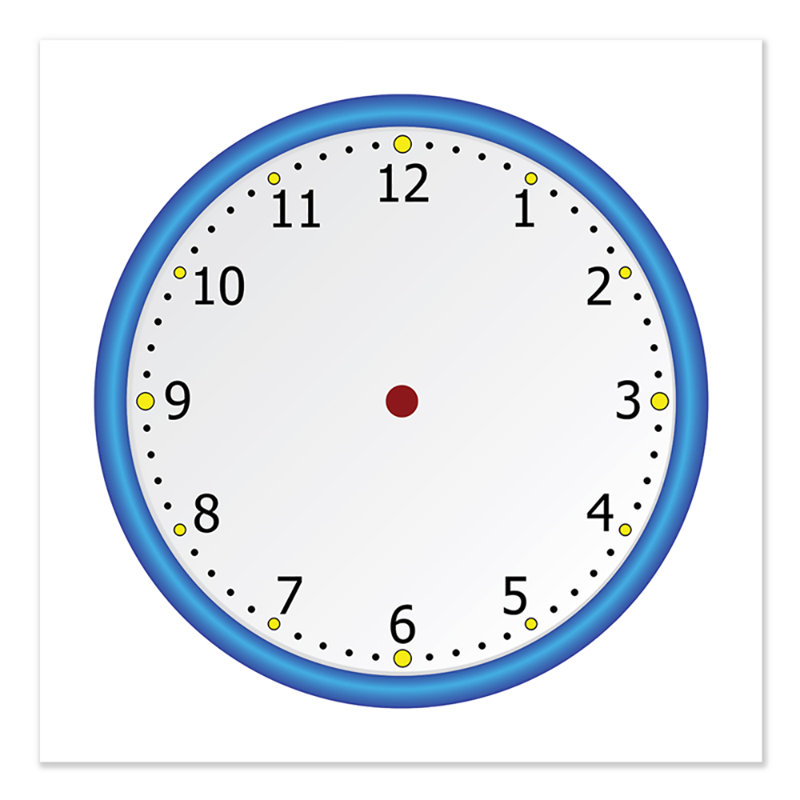 Flipside Products Low Tac Blank Clock Dry Erase Board Wayfair