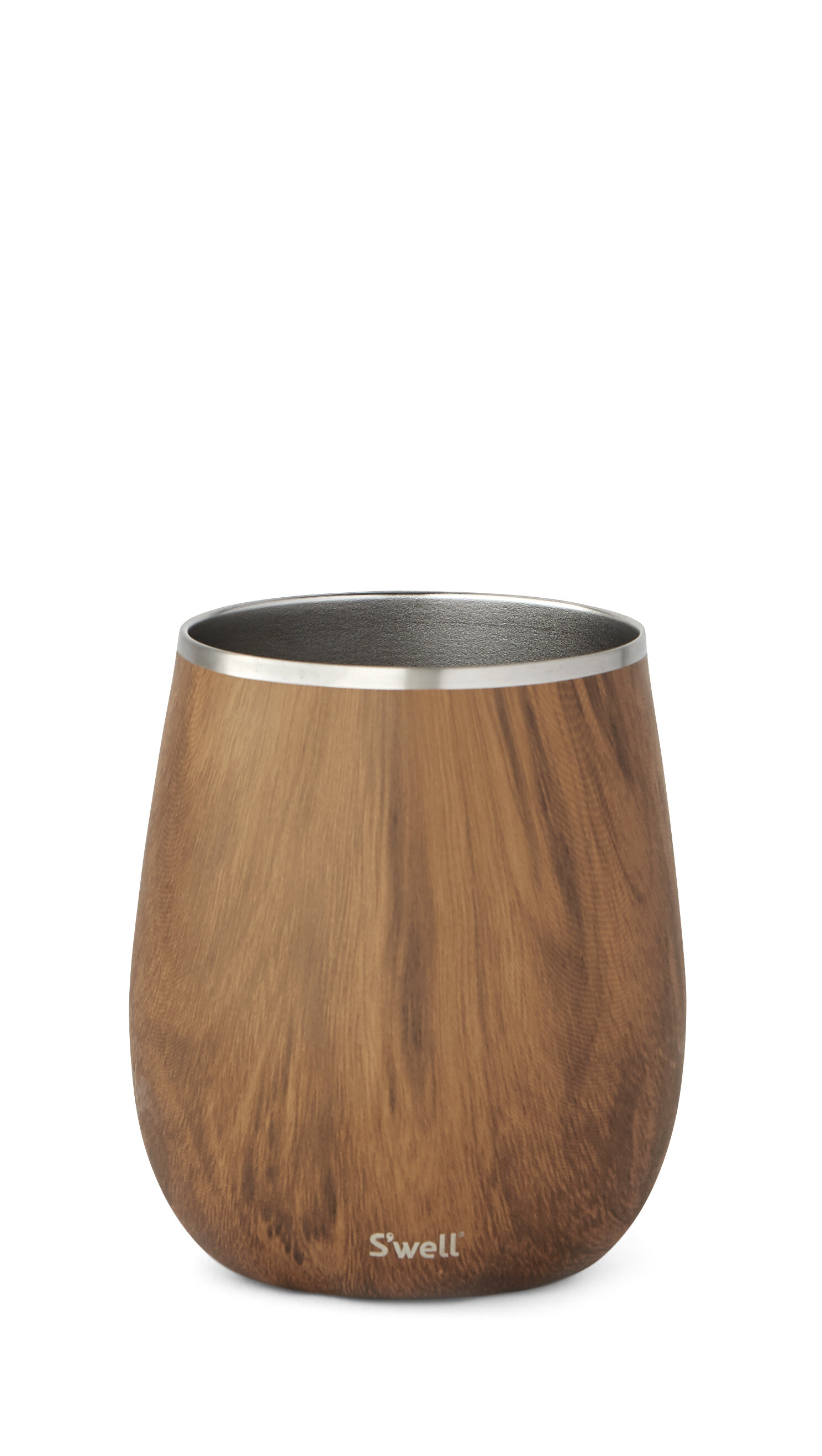 S Well Wood Teakwood 9 Oz Stainless Steel Wine Tumbler Wayfair