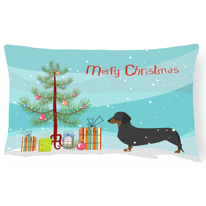 The Holiday Aisle Dachshund Indoor Outdoor Lumbar Pillow Reviews