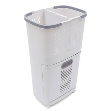 Wheeled Laundry Basket Hamper Rolling Clothes Storage Portable Organizer Bin New 