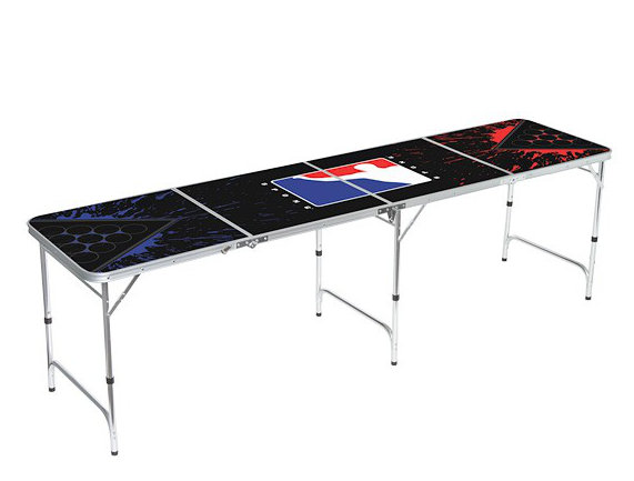 Red Cup Pong 8 Beer Pong Table Lightweight & Portable with Carrying Handles
