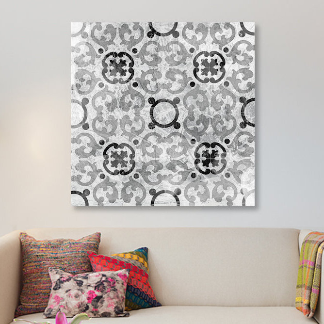 East Urban Home Boho Luxe Tile I Graphic Art Print On Wrapped Canvas Wayfair