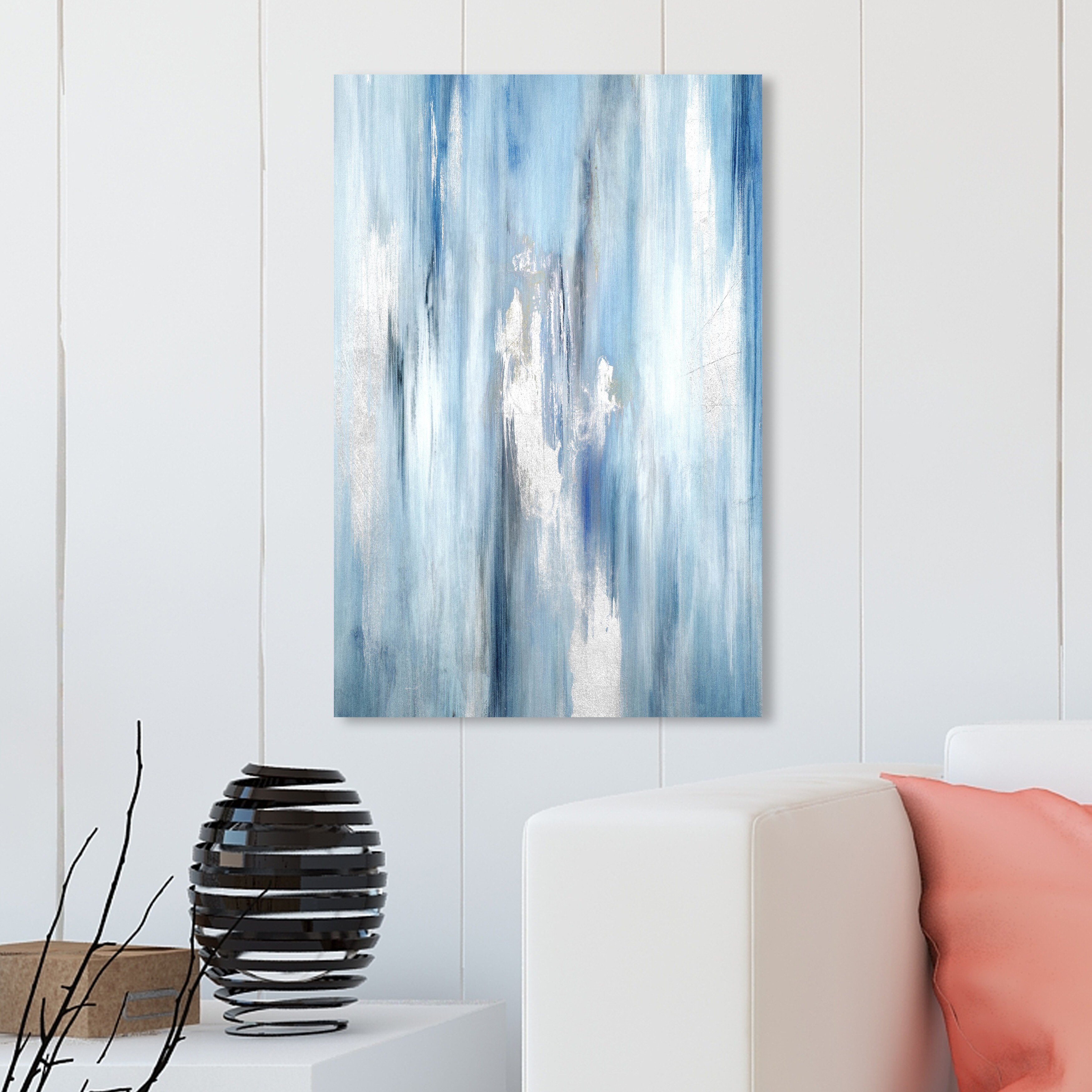 Art Remedy Abstract Waterfall, Modern & Contemporary Blue by Oliver Gal ...