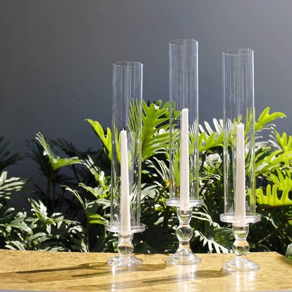 without base Candleholder or Lantern Tube for candle Varia Living Glass cylinder round bottomless for replacement in different sizes open ended for Hurricane
