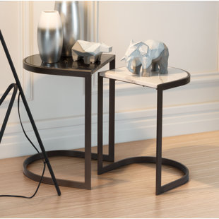 Clemence 2 Piece Nesting Tables by Brayden Studio #1