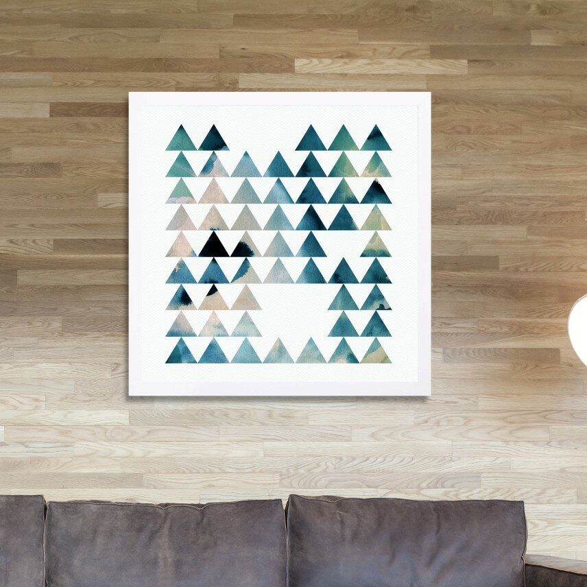 George Oliver 'Geometric Forest' Framed Graphic Art | Wayfair