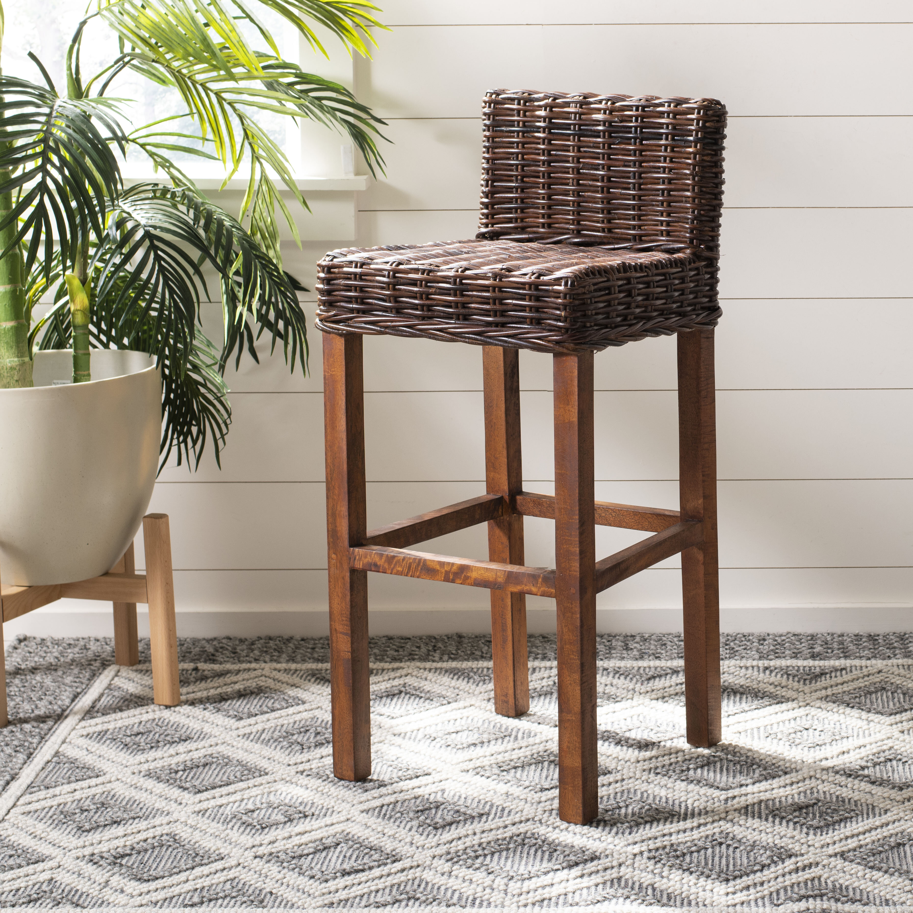 wicker stool chairs