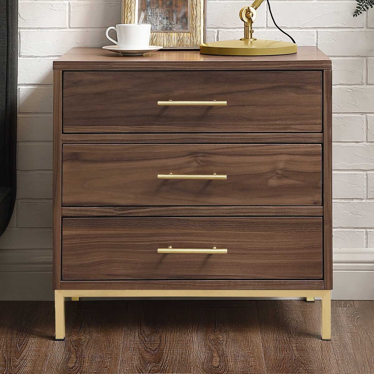 Nicole Miller Arsalan 3 Drawer Nightstand Wayfair