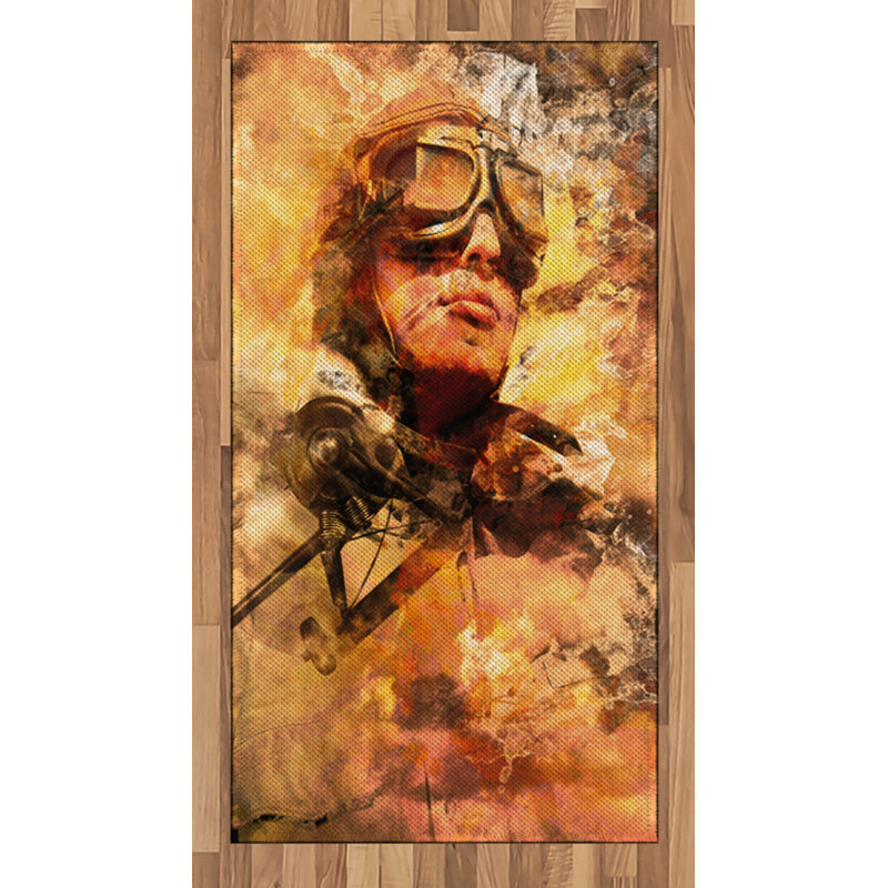 East Urban Home Ambesonne Vintage Airplane Area Rug Abstract Ambesonne Vintage Airplane Area Rug