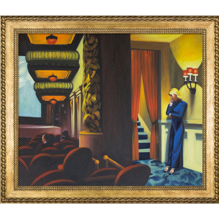 New York Movie 1939 By Edward Hopper Framed Painting Print