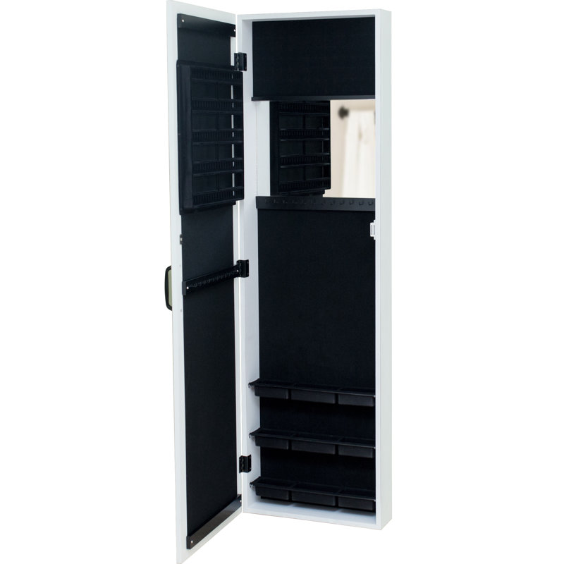 August Grove Kaniel Over The Door Jewelry Armoire With Mirror