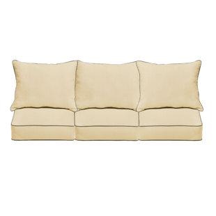 Replacement Couch Cushions Wayfair 6 Piece Piped Indoor Outdoor Sunbrella Sofa Cushion Set