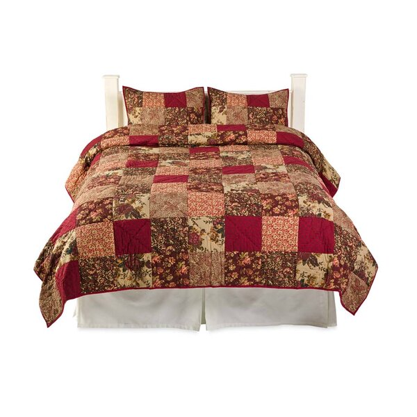 Fancy Collection 5pc DayBed Quilted Bedspread Coverlet Set Patchwork Floral Burgundy Off White Pink Beige New 