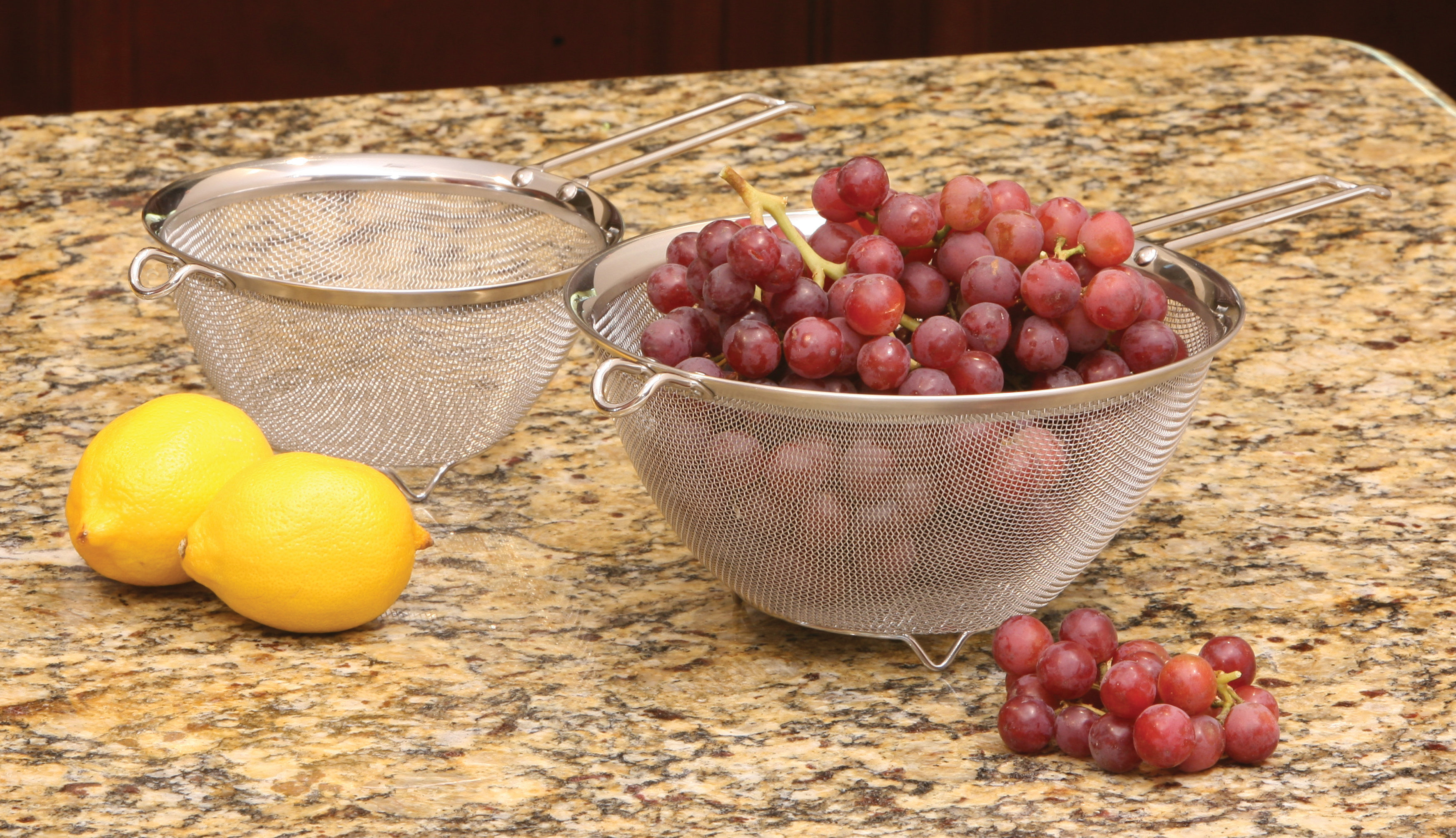Cook Pro 2 Piece Stainless Steel Mesh Strainer Set Reviews Wayfair