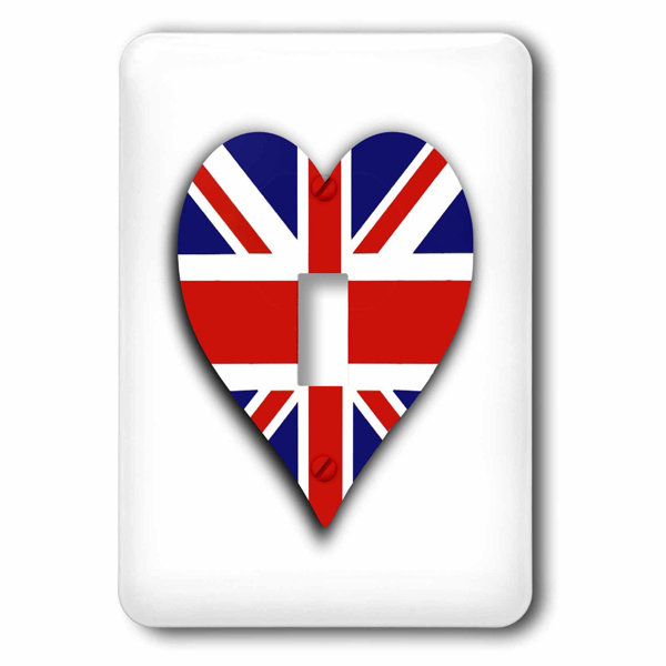 3drose British Flag Heart 1 Gang Toggle Light Switch Wall Plate Wayfair