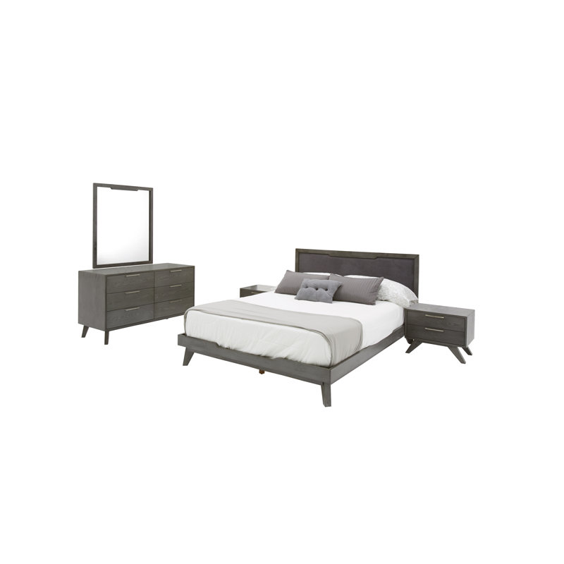 Allmodern Upholstered Platform 5 Piece Bedroom Set Reviews Wayfair