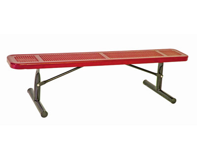 Metal And Plastic Picnic Bench With No Back Ultra Play Color