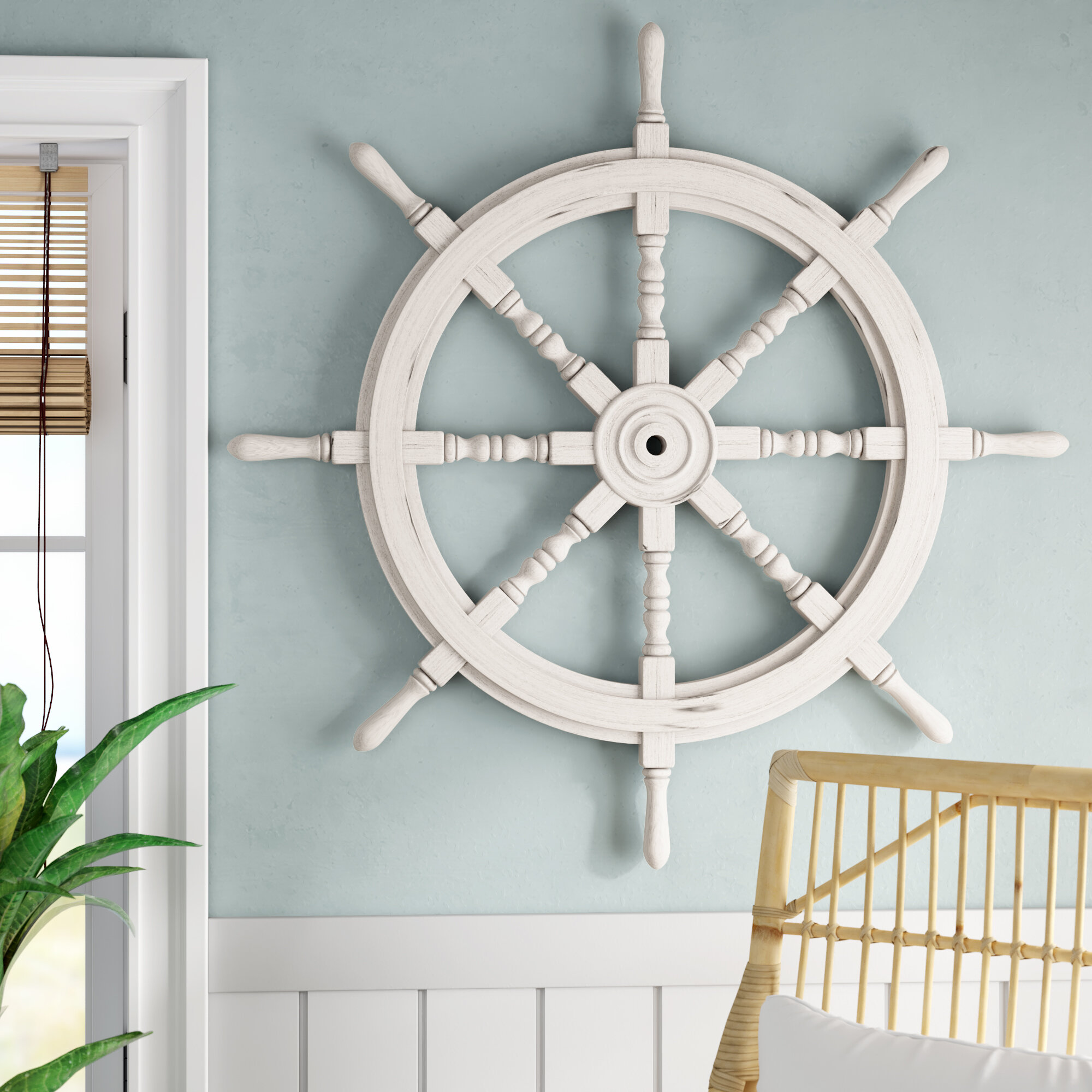 Nautical BLACK WOOD Captain's Boat Ship Steering Wheel 18'' Decorative Handmade 