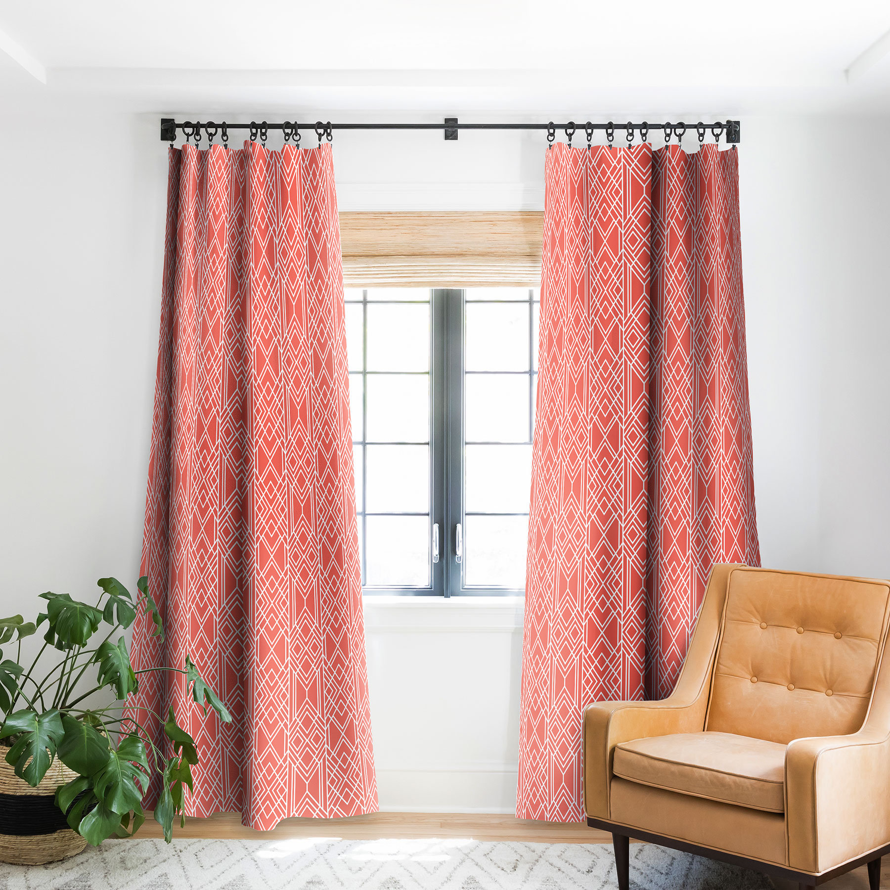 East Urban Home Elisabeth Fredriksson Peach Echo Geometric