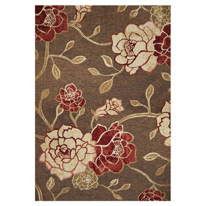 Freeport Mocha Flora Indoor/Outdoor Area Rug